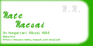 mate macsai business card