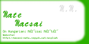 mate macsai business card